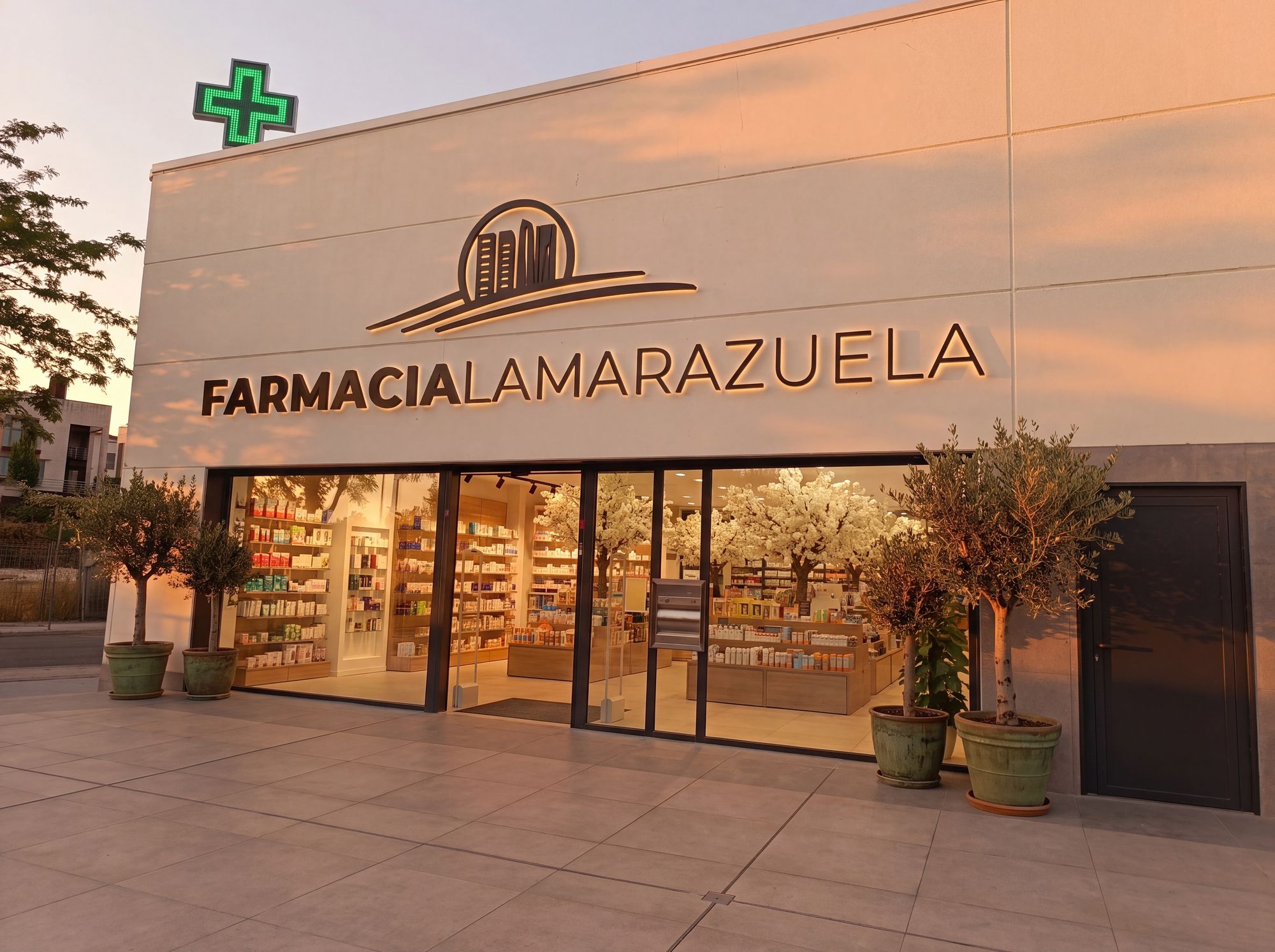 La farmacia del barrio.